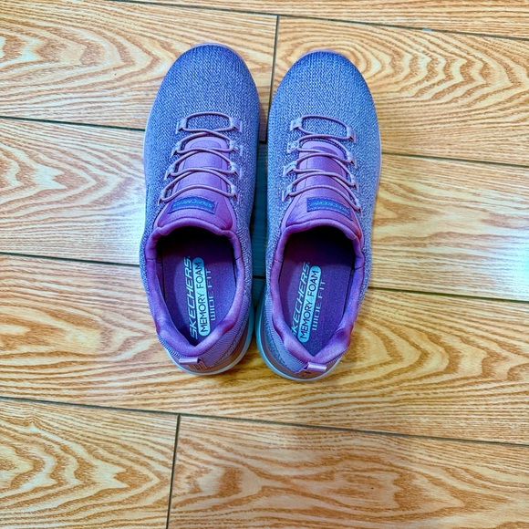 Skechers Women's Mauve Knit Sneakers - Picture 4 of 6